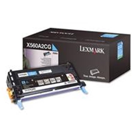 TONER LASER LEXMARK COLOR CYAN / RENDIMIENTO ESTANDAR / X560A2CG / HASTA 4,000 PAGINAS / 5% DE COBERTURA / PARA MODELOS: X560
