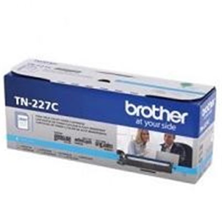 TONER BROTHER TN227C CIAN COMPATIBLE CON MFCL3710CW ALTO RENDIMIENTO HASTA 2,300 PAGINAS