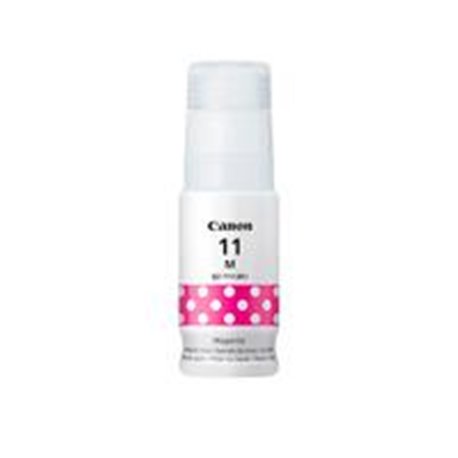 BOTELLA DE TINTA CANON GI-11M MAGENTA, 70 ML, RENDIMIENTO APROX. 7,700 PAGINAS, COMPATIBLE CON G3160, G2160.