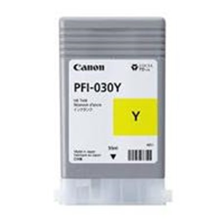 TANQUE DE TINTA CANON PFI-030Y YELOW DE 55 ML PARA IMAGEPROGRAF TA-20, TA-30.