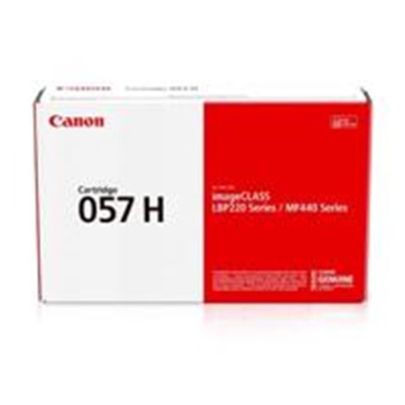 TONER CANON 057 H NEGRO, RENDIMIENTO 10, 000 PAGINAS, COMPATIBLE CON LBP226DW, MF445DW.
