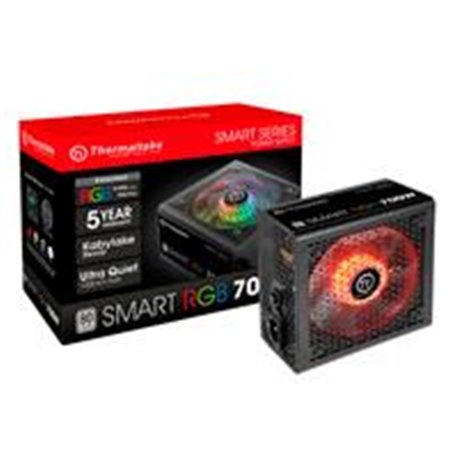 FUENTE DE PODER THERMALTAKE SMART RGB 700 ATX 700W 80 PLUS WHITE PC GAMER RGB