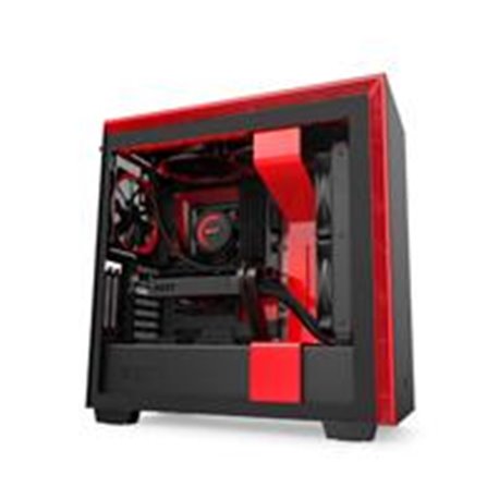 GABINETE NZXT H710I NEGRO-ROJO MEDIA TORRE MINI ITX, MICRO ATX, ATX, EATX CRISTAL TEMPLADO RGB GAMER