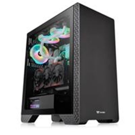 GABINETE THERMALTAKE S300 NEGRO MEDIA TORRE MINI ITX, MICRO ATX, ATX CRISTAL TEMPLADO - GAMER
