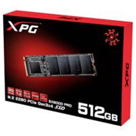 UNIDAD DE ESTADO SOLIDO SSD ADATA XPG SX6000 PRO NVME M.2 2280 512GB PCIE GEN 3X4 3DNAND LECT.2100MB/S ESCRIT 1500MB/S PC/GAMER/