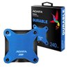 UNIDAD DE ESTADO SOLIDO SSD EXTERNO ADATA SD600Q 240GB USB 3.1 AZUL WINDOWS/MAC/LINUX/ANDROID
