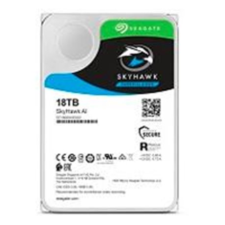 DD INTERNO SEAGATE SKYHAWK VIDEO VIGILANCIA AI 3.5 18TB SATA3 6GB/S 7200RPM 256MB 24X7 PARA NVR 16 BAHIAS/1-64 CAM