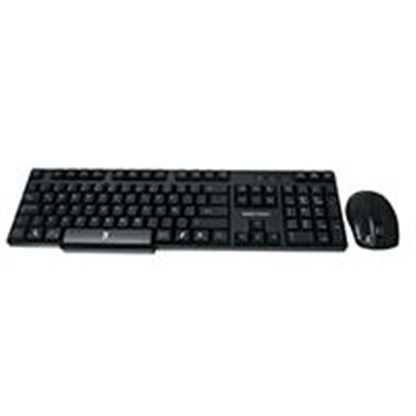 TECLADO ANTIDERRAMES / MOUSE OPTICO INALAMBRICO USB PERFECT CHOICE NEGRO