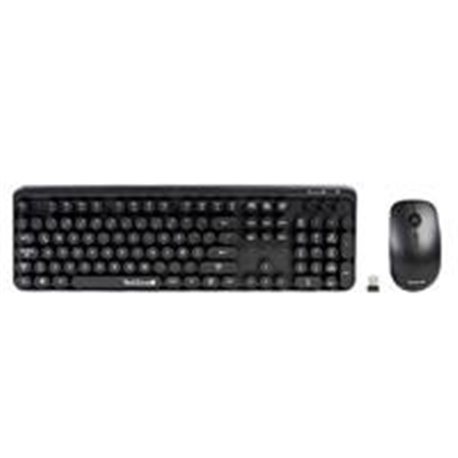 TECLADO/MOUSE TECHZONE TZ19COMB01-INA NANO USB INALAMBRICO DISEÑO RETRO