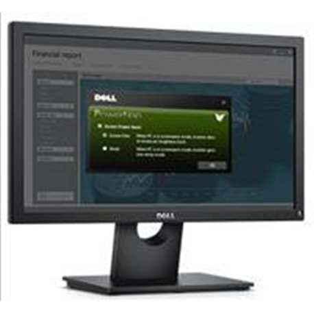 MONITOR LED DELL 18.5 E1916HV / 1366 X768 / 60 HZ / 3KG / PANTALLA PLANA / SOLO CONEXION VGA