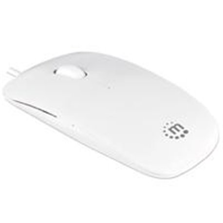 MOUSE SILHOUETTE MANHATTAN OPTICO USB 1000 DPI BLANCO BOLSA
