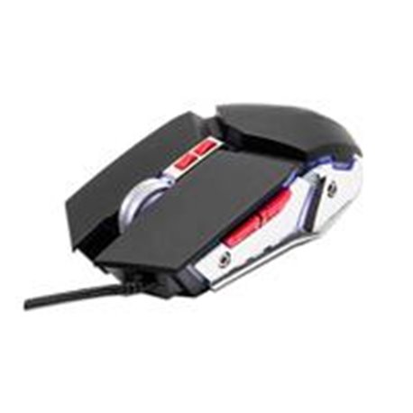 MOUSE óPTICO GAMING NEGRO CON CABLE USB-A, SIETE BOTONES CON RUEDA DE DESPLAZAMIENTO, ILUMINACIóN LED DE COLORES