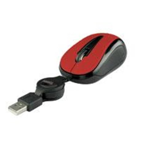 MINI MOUSE OPTICO RETRACTIL EASY LINE BY PERFECT CHOICE ROJO USB COMPATIB.CON WINDOWS XP,VISTA,7/MAC OS