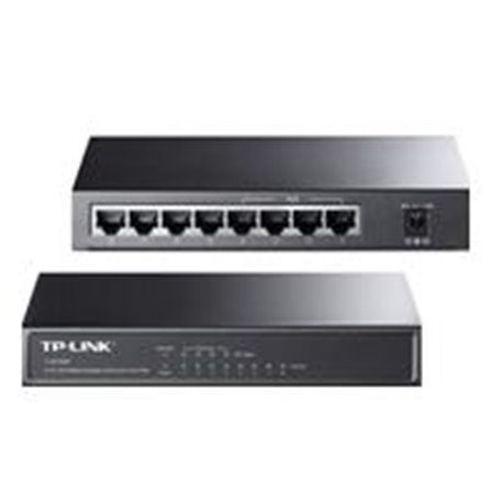SWITCH TP-LINK TL-SF1008P 8 PUERTOS RJ45 10/100 MBPS NO ADMINISTRABLE CON 4 PUERTOS POE PARA ESCRITORIO