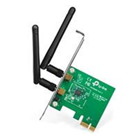 TARJETA DE RED PCI EXPRESS X1 INALAMBRICA TP-LINK TL-WN881ND WIRELESS 802.11N/G/B 300MBPS 2 ANTENAS DESMON 2DBI BRACKET DE BAJO 