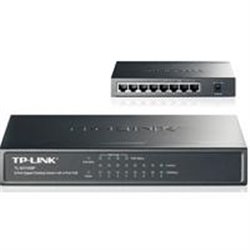 SWITCH TP-LINK TL-SG1008P 8 PUERTOS RJ45 GIGABIT 10/100/1000 NO ADMINISTRABLE CON 4 PUERTOS POE IEEE 802.3AF HASTA 15.4W C/U PAR