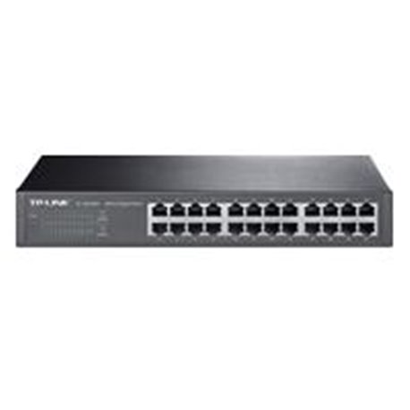 SWITCH TP-LINK TL-SG1024D 24 PUERTOS RJ45 GIGABIT 10/100/1000 NO ADMINISTRABLE CON AUTO MDI/MDI PARA ESCRITORIO O RACK 13 PULGAD