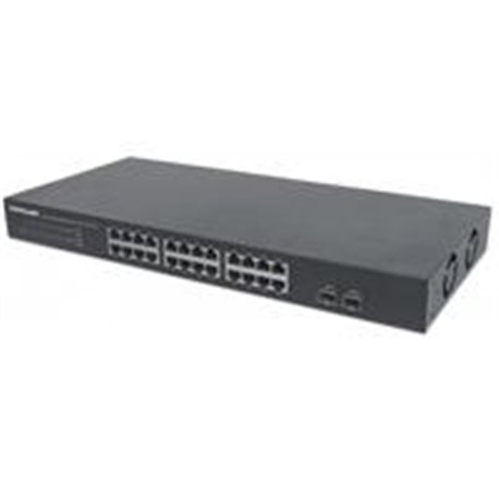 SWITCH  24 PTOS INTELLINET RJ45 GIGABIT 10/100/1000 2 PTOS SFP