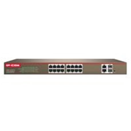 SWITCH S3300-18-PWR-M IP-COM POE, ADMINISTRACION COMUN VIA WEB SMART, 16 PUERTOS FAST ETHERNET, POE AF, AT, 2 GE, VLAN, 230 W