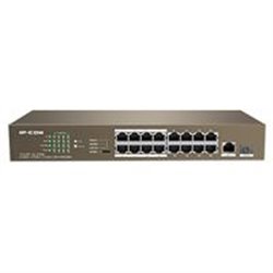 SWTICH F1118P-16-150W IP-COM, 16 PUERTOS POE FAST ETHERNET, (AF, AT) + 1 GE + 1 PUERTO SFP, METAL, 13 PULGADAS, POE 135 W, MODOS