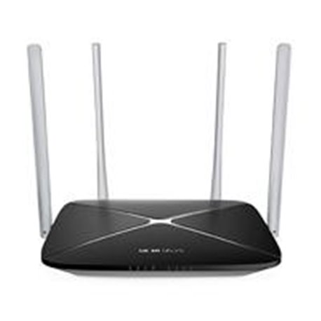 ROUTER INALAMBRICO MERCUSYS AC12 AC1200 V2 BANDA DUAL 2.4GHZ A 300MBPS Y 5GHZ A 867MBPS 3 PUERTOS LAN 10/100 1 PUERTO WAN 10/100