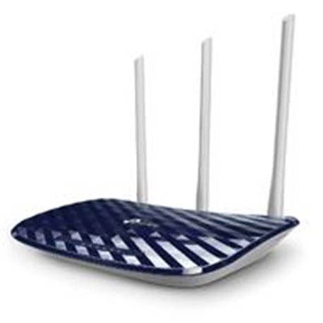 ROUTER INALAMBRICO TP-LINK ARCHER C20W WISP AC750 DUAL BAND 2.4GHZ A 300MBPS Y 5GHZ A 433MBPS 4 PUERTOS LAN 10/100 1 PUERTO WAN 
