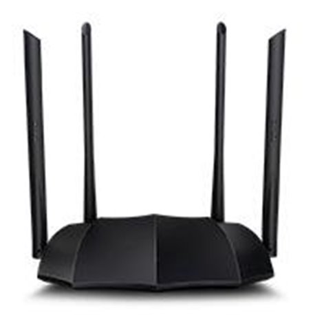 ROUTER AC8 AC1200 802.11 AC/B/G/N DUAL-BAND 4 ANTENAS EXTERNAS MU-MIMO + BEAMFORMING, IPV6, 4 PUERTOS GIGABIT, (4 WAN/LAN)