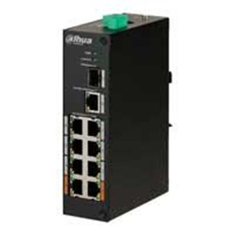 SWITCH POE DAHUA 8 PUERTOS / 1 PUERTO UPLINK SFP / 1 PUERTO UPLINK ETHERNET GIGABIT / 96W / SWITCHING 7.6G