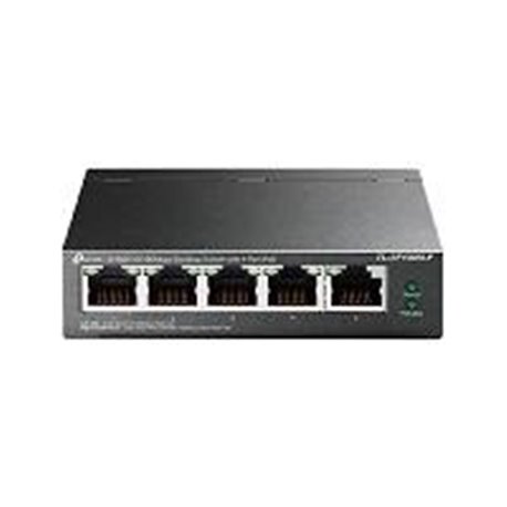 SWITCH TP-LINK TL-SF1005LP 5 PUERTOS RJ45 10/100 MBPS NO ADMINISTRABLE CON 4 PUERTOS POE PARA ESCRITORIO