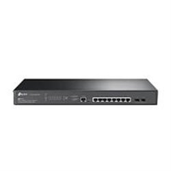 SWITCH TP-LINK TL-SG3210XHP-M2 8 PUERTOS RJ45 GIGABIT 100/1000/2500 MBPS POE ADMINISTRABLE CON 2 RANURAS 10G SFP 1 RJ45 CONSOLA 
