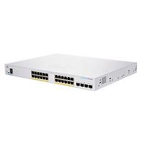SWITCH CISCO BUSINESS CBS, 24 PUERTOS 10/100/1000 MBPS, ADMINISTRABLE, 4 PUERTOS SFP, POE