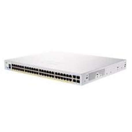 SWITCH CISCO BUSINESS CBS, 48 PUERTOS 10/100/1000 GIGABIT, 4 PUERTOS SFP, SMART (ADMINISTRACIÓN BÁSICA), POE