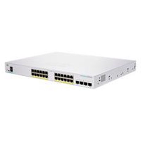 SWITCH CISCO BUSINESS CBS, 24 PUERTOS 10/100/1000 MBPS, ADMINISTRABLE, 4 PUERTOS 10G SFP, POE