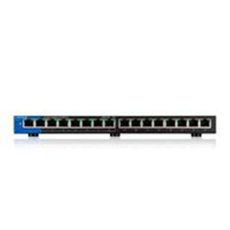 SWITCH LINKSYS LGS116P 16 PUERTOS GIGABIT 8 PUERTOS POE 30 WATTS POR PUERTO QOS PARA ESCRITORIO