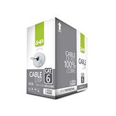 BOBINA DE CABLE MARCA GHIA CAT6 UTP 100 COBRE COLOR GRIS 23 AWG UTP 305M 1000FT CERTIFICACIN CE / ROHS