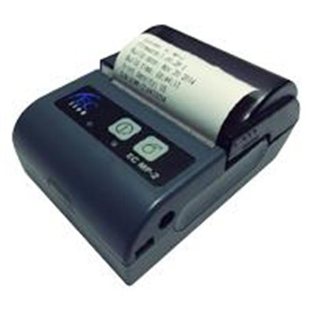 MINIPRINTER TERMICA PORTATIL EC LINE EC-MP-2 RS232+USB, BLUETOOTH, NEGRA/GRIS, 58MM (3.15)