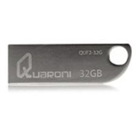 MEMORIA QUARONI 32GB USB 2.0 CUERPO METALICO COMPATIBLE CON WINDOWS/MAC/LINUX
