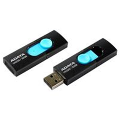 MEMORIA ADATA 32GB USB 2.0 UV220 RETRACTIL NEGRO-AZUL