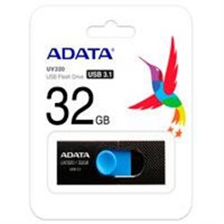 MEMORIA ADATA 32GB USB 3.2 UV320 RETRACTIL NEGRO-AZUL