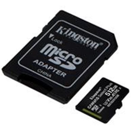 MEMORIA KINGSTON MICRO SD CANVAS SELECT PLUS 512GB UHS-I CLASE 10 C/ADAPTADOR