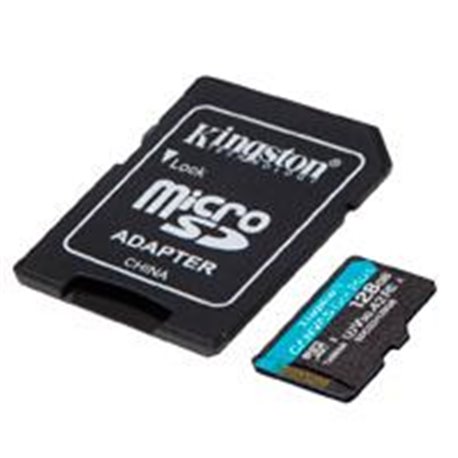 MEMORIA KINGSTON MICRO SDXC CANVAS GO! PLUS 128GB UHS-I U3 V30 A2 CLASE 10 C/ADAPTADOR