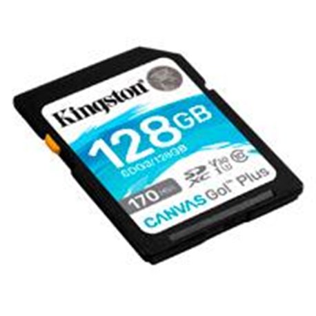 MEMORIA KINGSTON SDXC CANVAS GO PLUS 128GB UHS-I U3 V30 CLASE 10