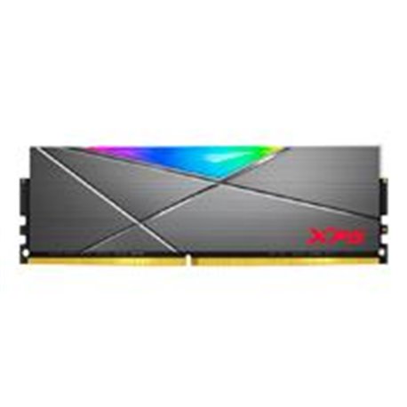 MEMORIA ADATA UDIMM DDR4 8GB PC4-25600 3200MHZ CL16 1.35V XPG SPECTRIX D50 RGB GRIS CON DISIPADOR PC/GAMER/ALTO RENDIMIENTO