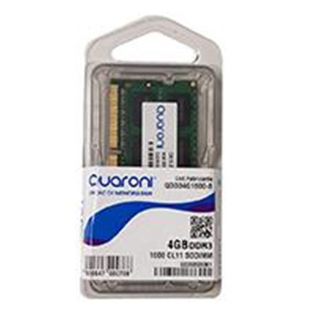 MEMORIA RAM QUARONI SODIMM DDR3 4GB 1600MHZ CL11 204PIN 1.35V