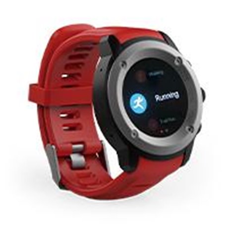 GHIA SMART WATCH DRACO /1.3 TOUCH/ HEART RATE/ BT/ GPS/GAC-072 / COLOR ROJO