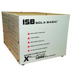 REGULADOR ELECTRONICO DE VOLTAJE SOLA BASIC ISB XELLENCE DE 5000VA MONOFASICO 120VA DE 5000VCA MODELO XL-13-250