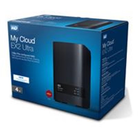 NAS WD MY CLOUD EX2 ULTRA 4TB/CON 2 DISCOS DE 2TB/2BAHIAS/1.3GHZ/1GB/1ETHERNET/2USB3.0/RAID 0-1