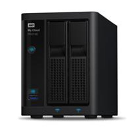 NAS WD MY CLOUD PR2100 20TB/CON 2 DISCOS DE 10TB/2BAHIAS/INTEL PENTIUM N3710 1.6GHZ/4GB/2ETHERNET/2USB3.0/RAID 0-1