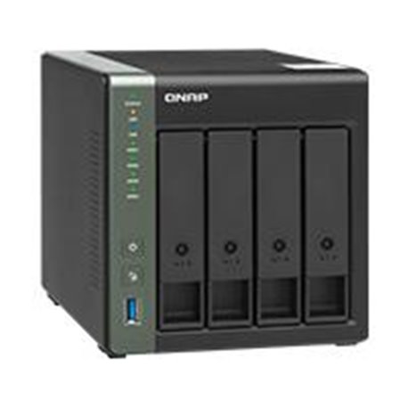 NAS QNAP TS-431X3-4G /4 BAHIAS NUCLEO CUADRUPLE HASTA 1.7 GHZ 4GB DDR3 SODIMM, 1 PTO GBE RJ45/ 1 PTO 2,5 GBE / 1 PTO SFP 10GBE /