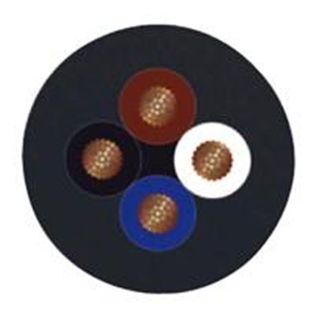 BOBINA DE CABLE, PHOENIX CONTACT -PVC NEGRO, 4 POLOS, COLORES DE CONDUCTOR MARRÓN / BLANCO / AZUL / NEGRO, LONGITUD DE CABLE 100